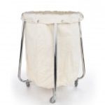 CARRO PARA ROPA SUCIA TUBULAR CROMADO  CRRPSU