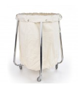 CARRO PARA ROPA SUCIA TUBULAR CROMADO  CRRPSU