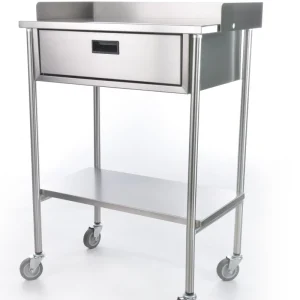 MESA PASTEUR CLASE C TUBULAR CROMADA CON CAJON  MSPSCRC