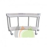 MESA DE RIÑÓN CROMADA CON ENTREPAÑO  MSRNTCE