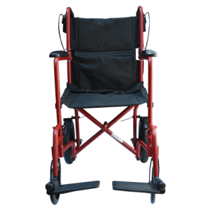 SILLA DE TRASLADO 712 ALUMINIO ROJA